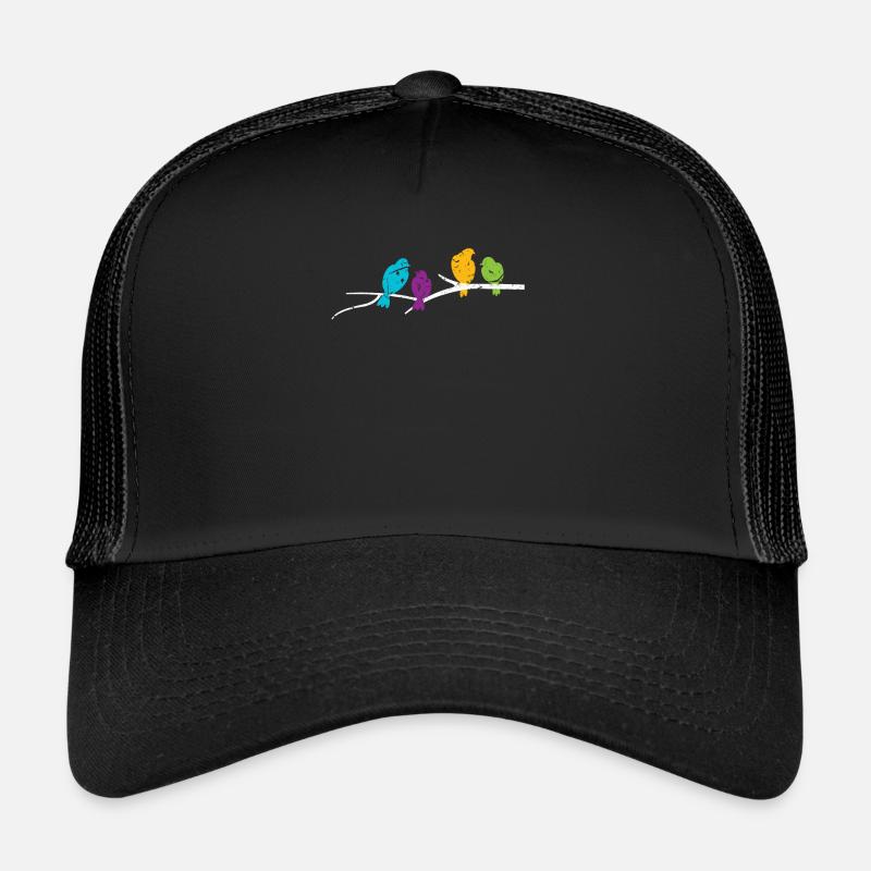 Oiseaux - Casquette trucker  - noir/noir