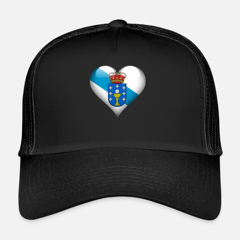 Heart Galicia Flag Trucker Cap
