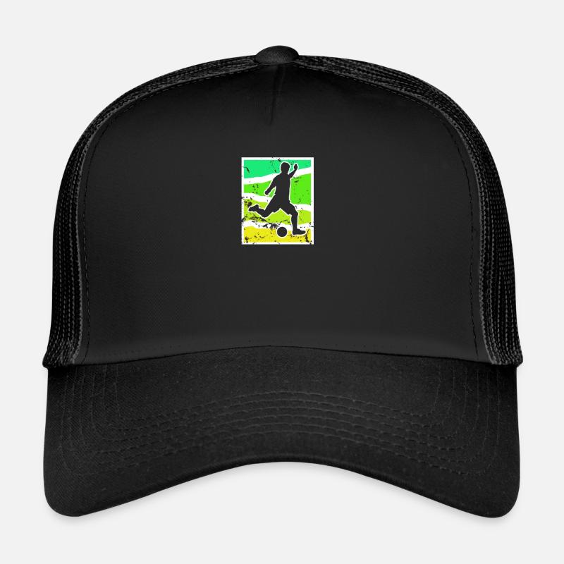 Fußball - Trucker Cap - Schwarz/Schwarz