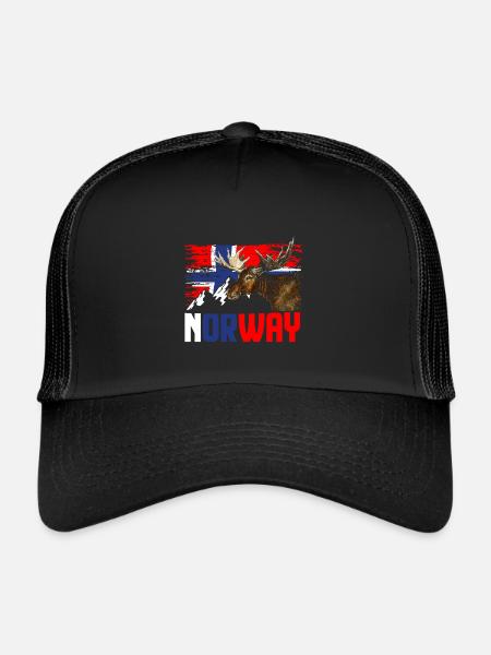 Norway moose - Trucker Cap - black/black - Front