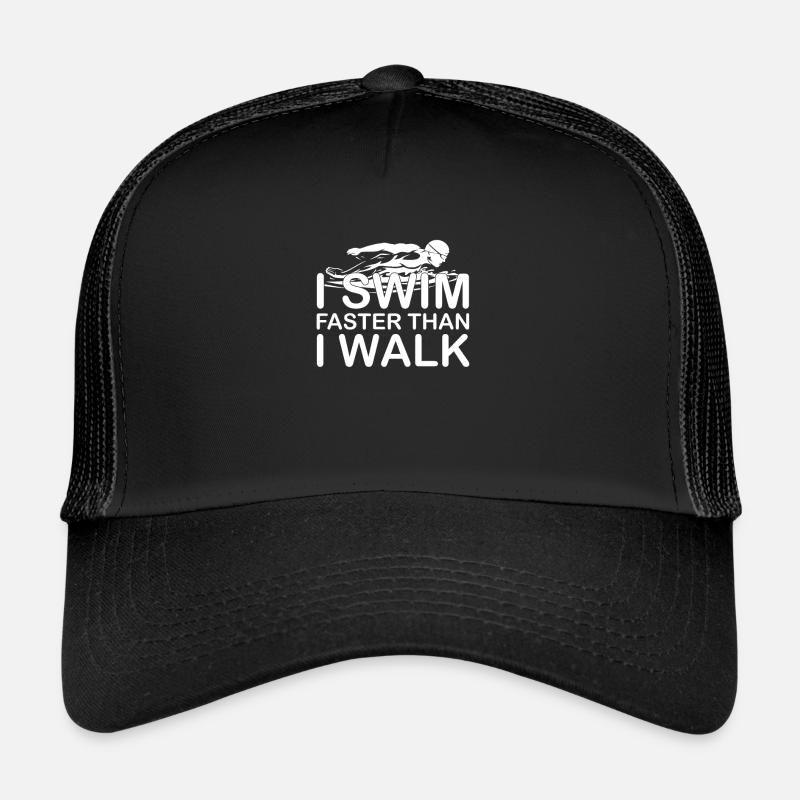 I swim faster than I walk Trucker Cap