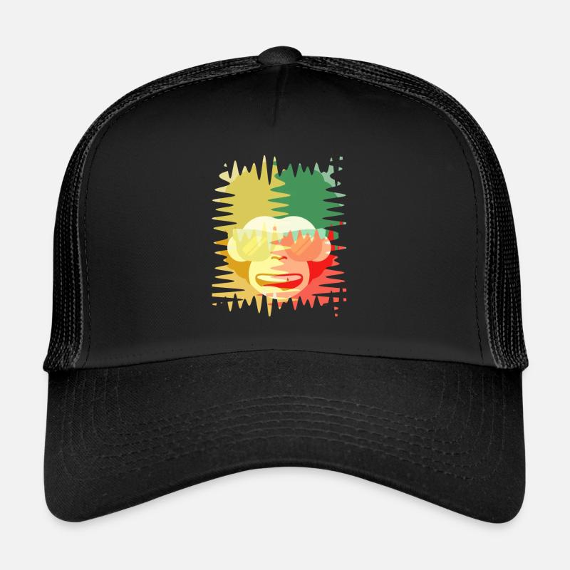 MONKEY VINTAGE AFRO SUNGLASSES REGGAE Casquette trucker 