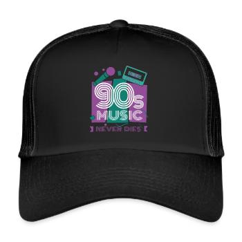90 er - Trucker Cap - black/black - Front