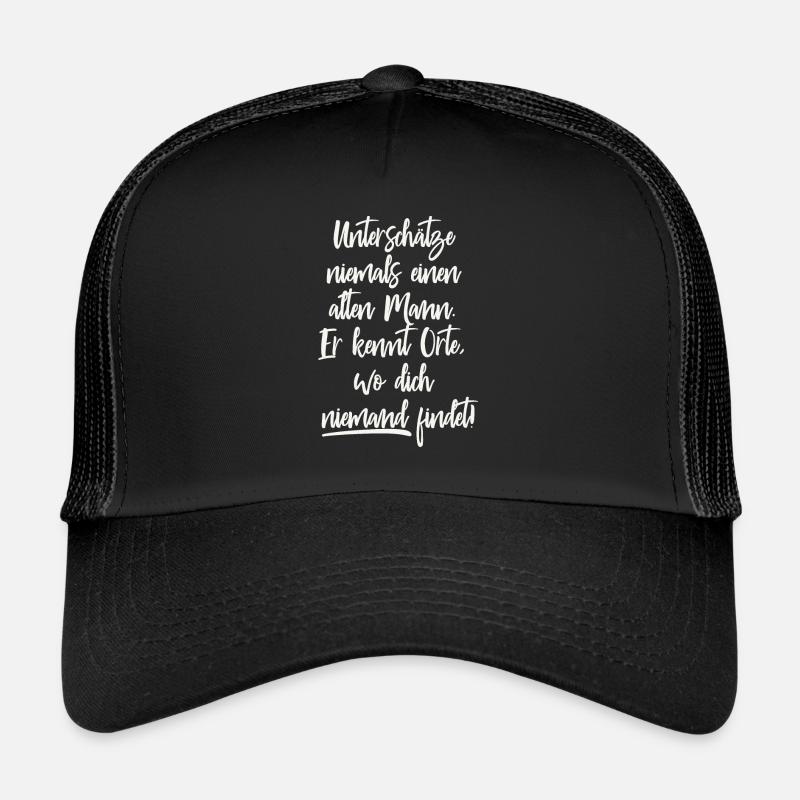 Alter Mann - Trucker Cap - Schwarz/Schwarz