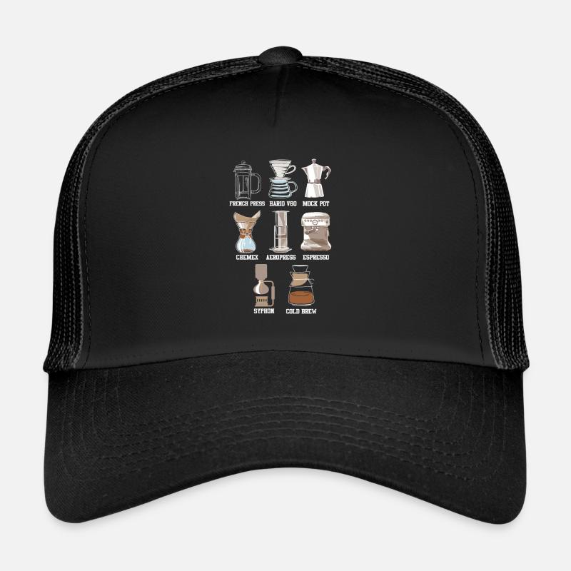 Méthode au café Caféine Espresso Latte Casquette trucker 