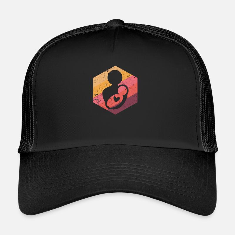 Hebamme - Trucker Cap - Schwarz/Schwarz