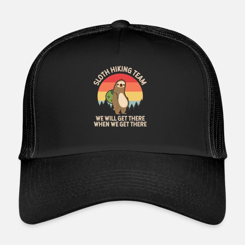 Faultier Wanderteam - Trucker Cap - Schwarz/Schwarz