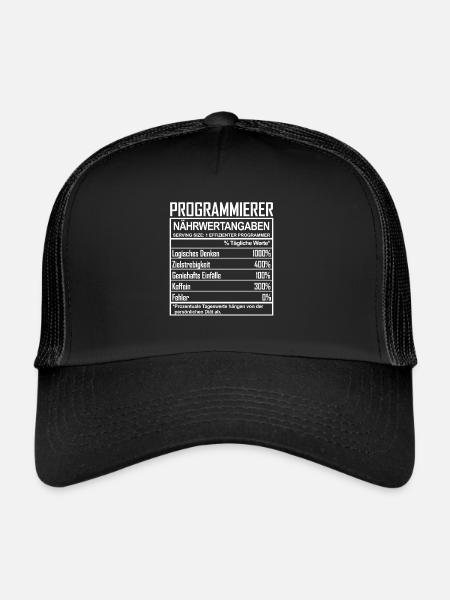 Programmierer - Trucker Cap - Schwarz/Schwarz