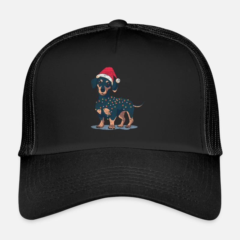 Dachshund Christmas Trucker Cap