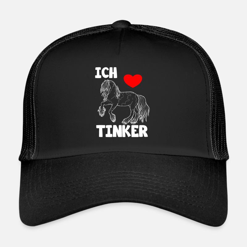 I love Tinker horses - Trucker Cap - black/black