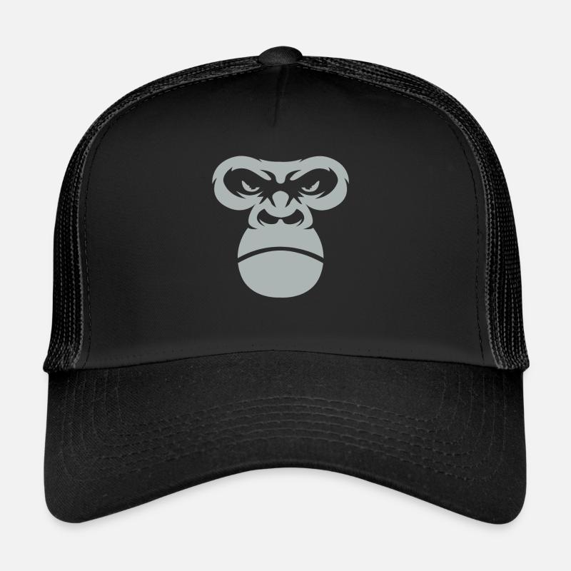 Gorilla Face Silverback Monkey Gift Trucker Cap