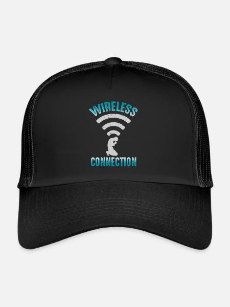 Connexion Prière Chrétienne Foi Dieu Humour - Casquette trucker  - noir/noir - Devant