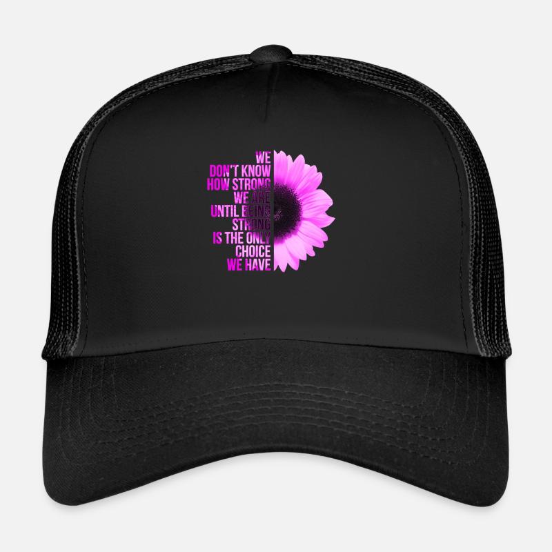 Ist das einzige auserlesene Brustkrebs-Geschenk stark - Trucker Cap - Schwarz/Schwarz