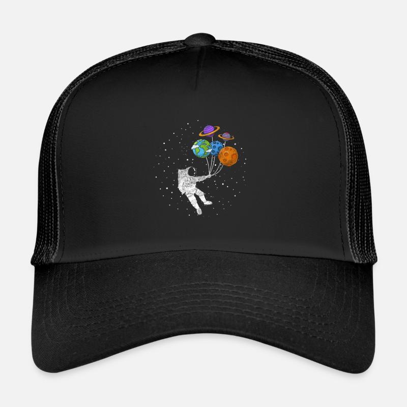 Astronomie Astronaut - Trucker Cap - Schwarz/Schwarz