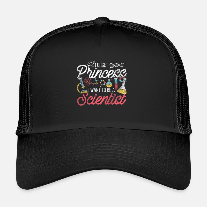 Wissenschaft Prinzessin - Trucker Cap - Schwarz/Schwarz