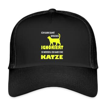 katzenfreund - Trucker Cap - Schwarz/Schwarz - Vorne