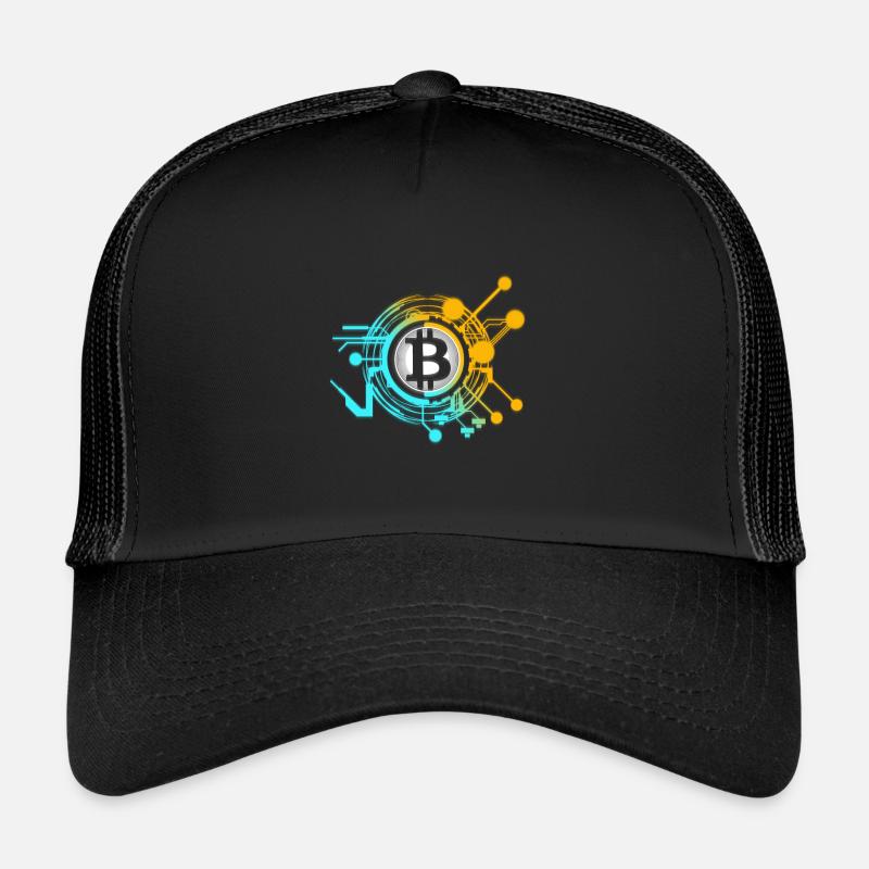 Bitcoin - Casquette trucker  - noir/noir