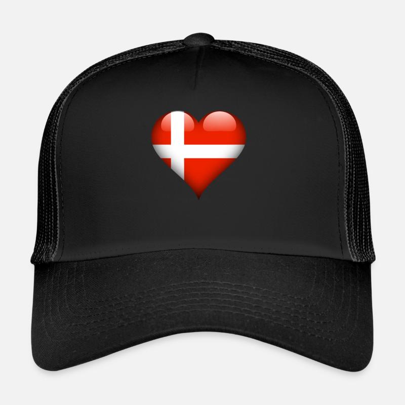 Coeur danois Danemark Casquette trucker 