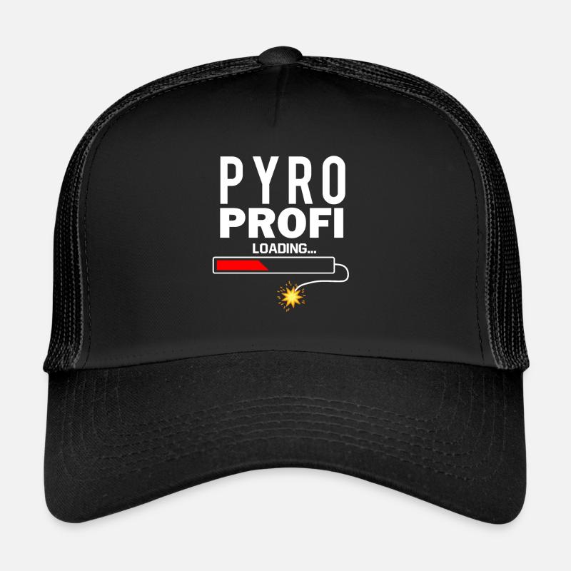 Pyro Profi Silvester Pyrotechnik - Trucker Cap - Schwarz/Schwarz