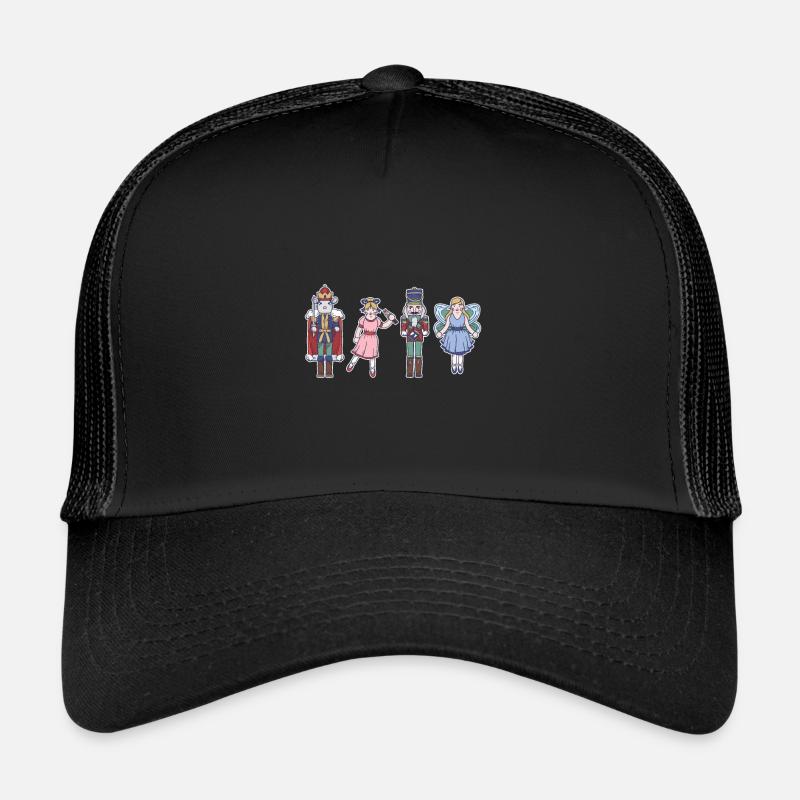 Casse-noisette chiffres casse-noisette classique - Casquette trucker  - noir/noir
