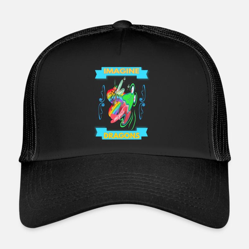 Imagine Dragon - Trucker Cap - Schwarz/Schwarz
