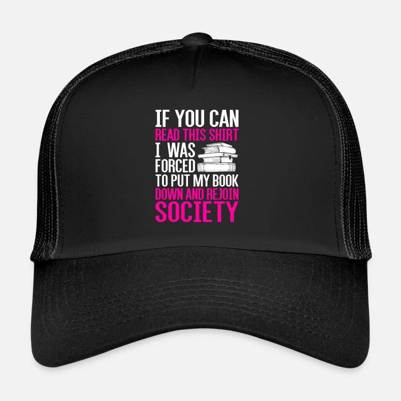 Bücher - Trucker Cap - Schwarz/Schwarz