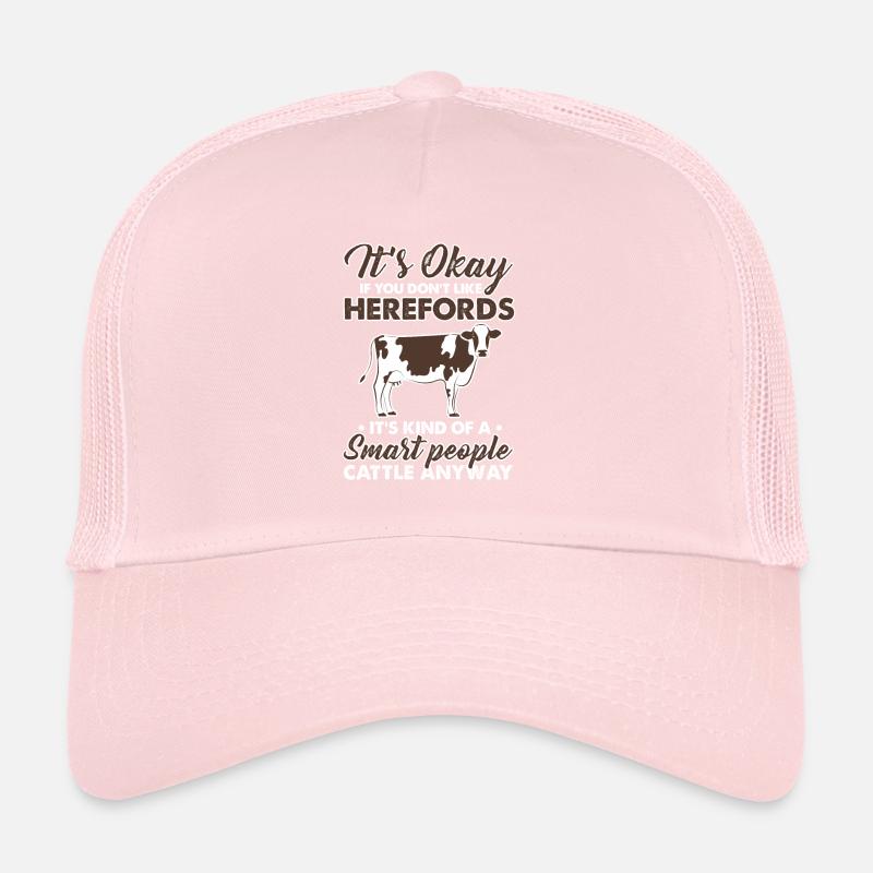 Élevage de vaches Hereford Casquette trucker 