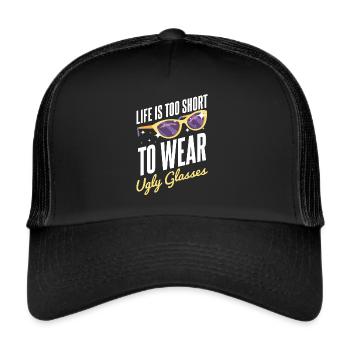 Optician Humor Optician Funny saying - Trucker Cap - black/black - Front