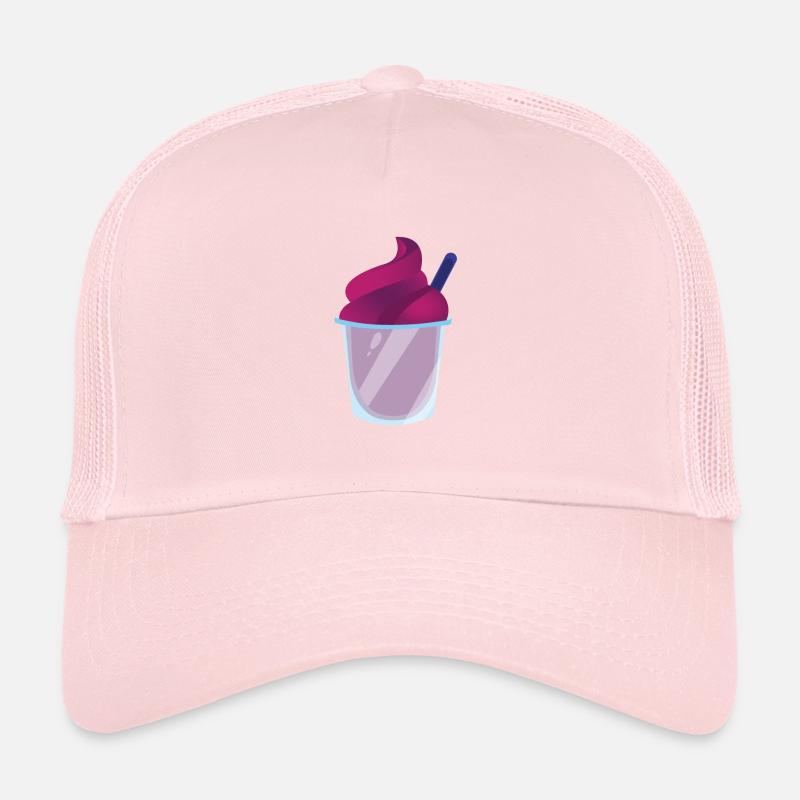 Slush glace rouge slush avec de la paille Casquette trucker 