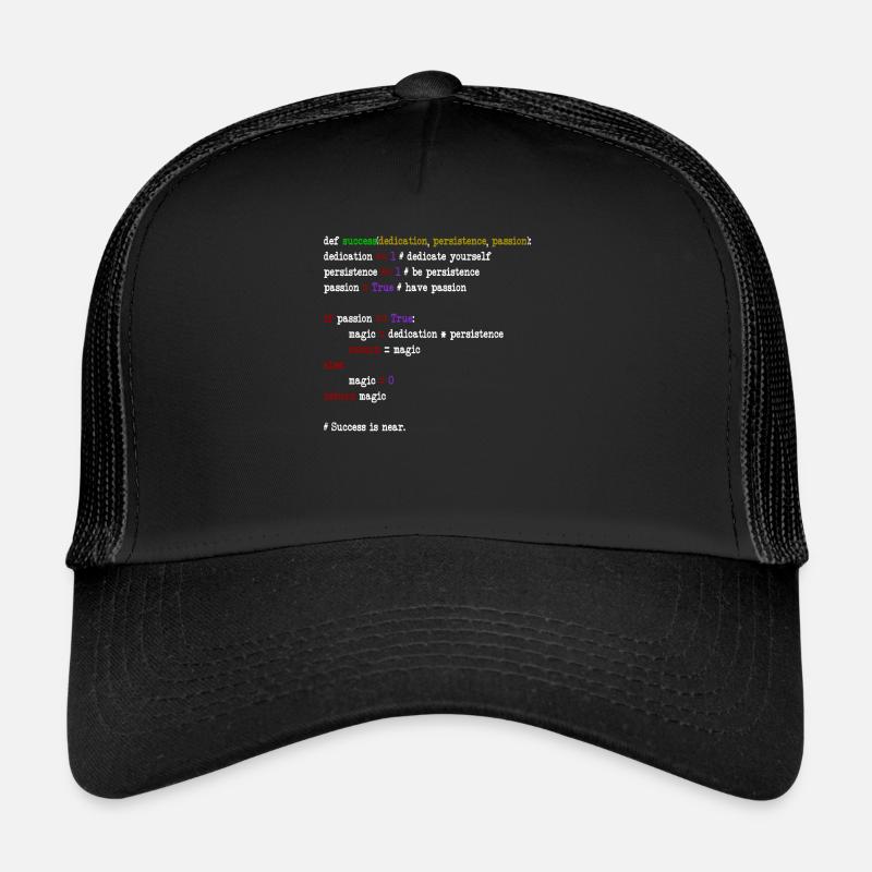 java code - Trucker Cap - Schwarz/Schwarz