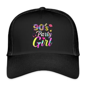 90s theme party - Trucker Cap - black/black - Front