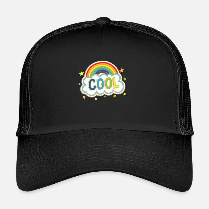 Cool Rainbow Comic Style Comic Book Fan Comic gift Trucker Cap