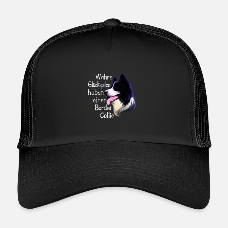 Wahre Glückspilze haben einen Border Collie Trucker Cap