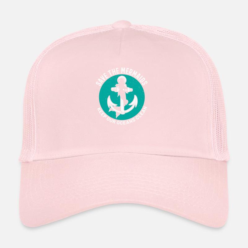 Les sirènes gardent les océans en plastique propre Casquette trucker 