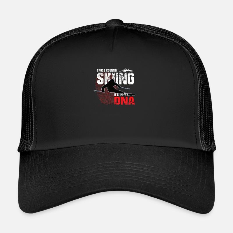 Ski - c'est dans mon ADN - Casquette trucker - noir/noir