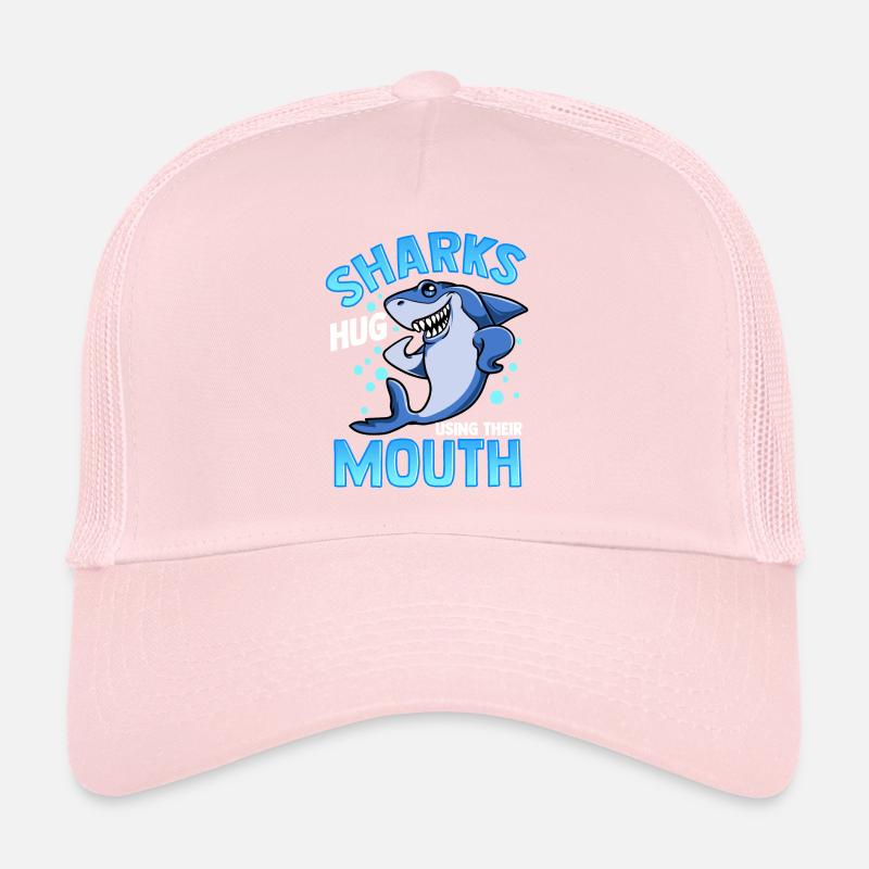 Cute & Funny Sharks Hug Using Their Mouth Trucker Cap