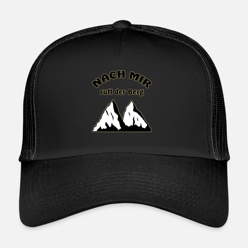 Berg Nach mir ruft der Berg - Trucker Cap - Schwarz/Schwarz