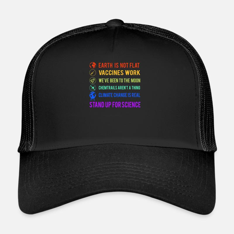 Stand Up For Science - Trucker Cap - Schwarz/Schwarz