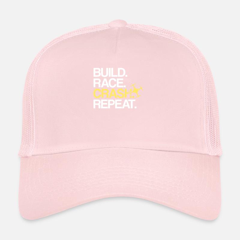 Build Race Crash Repeat | Pilote de drone drone Casquette trucker 