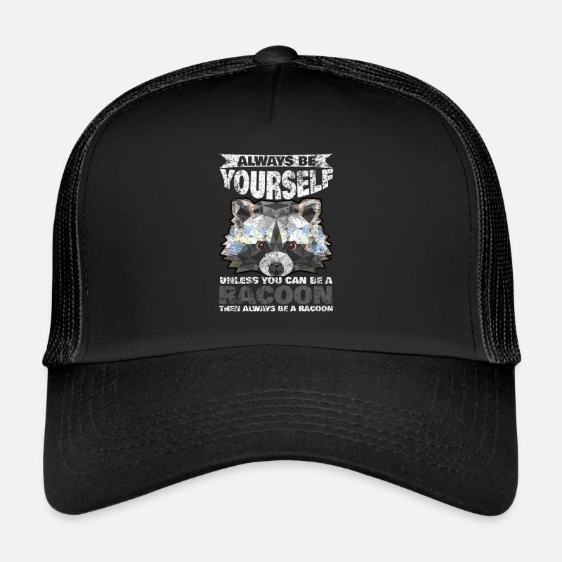 Waschbär - Trucker Cap - Schwarz/Schwarz