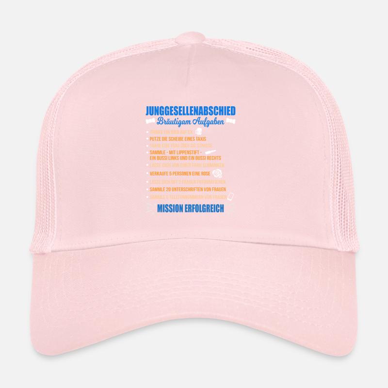 JGA Aufgaben Bräutigam Junggesellen Checkliste Trucker Cap