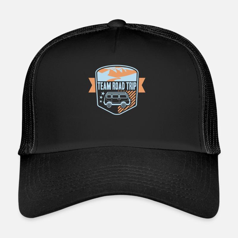 Funny road trip vacation trip trip gift - Trucker Cap - black/black