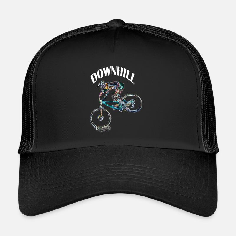 vtt mtb downhill - Casquette trucker  - noir/noir