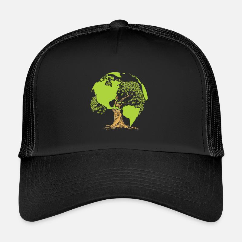 Earth Day Umwetlschutz - Trucker Cap - Schwarz/Schwarz