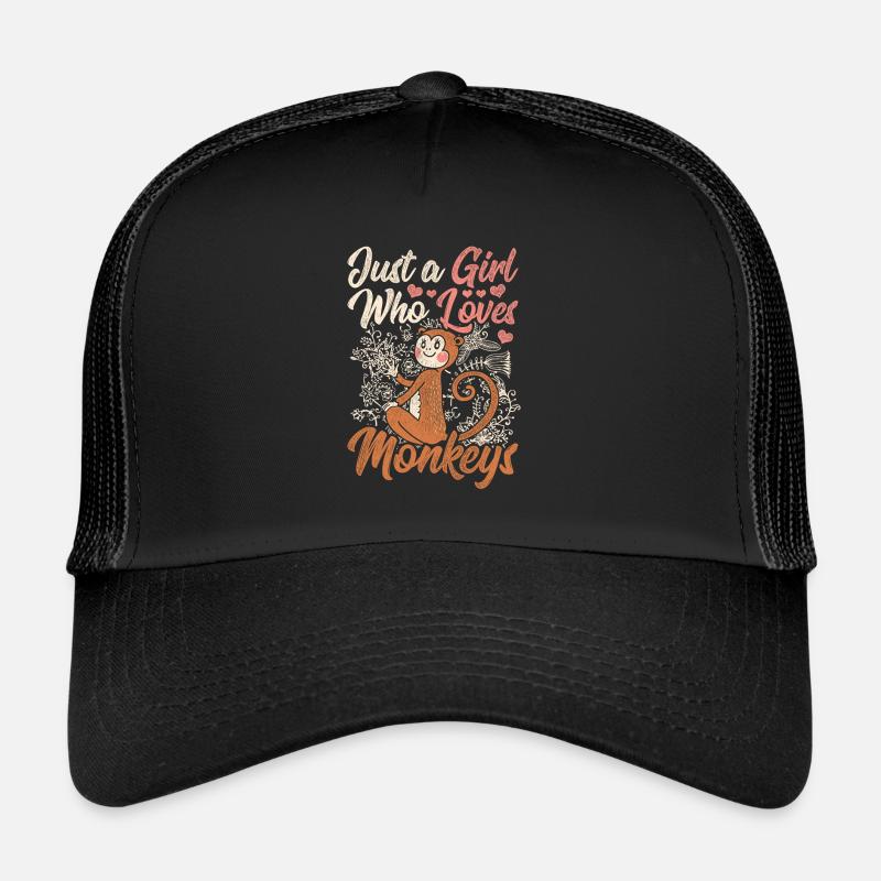 Affe Affen - Trucker Cap - Schwarz/Schwarz