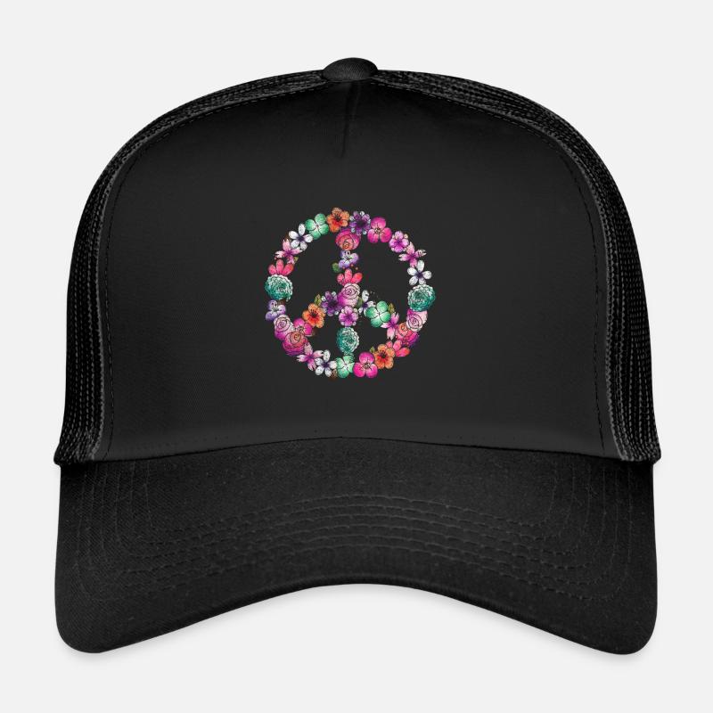 Fleurs de paix Casquette trucker 