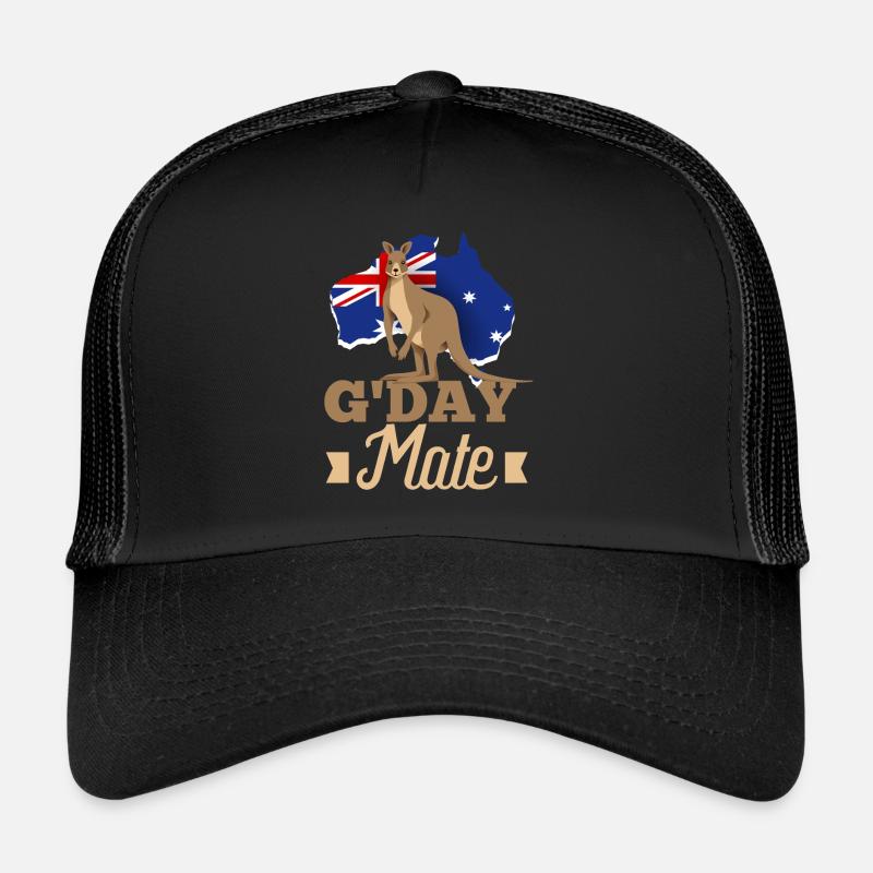 Känguru Australische Flagge G'Day Mate - Hallo Trucker Cap