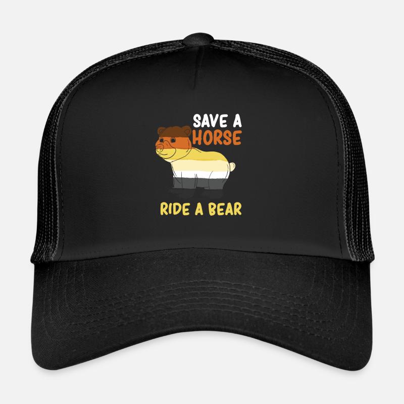 Save A Horse Ride A Bear Gay Pride Trucker Cap