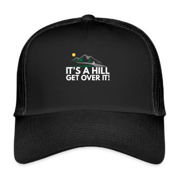 C’est une colline - Drôle de cyclisme - Casquette trucker  - noir/noir - Devant