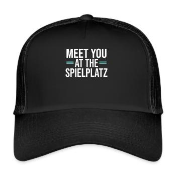 Meet you at the playground - Trucker Cap - black/black - Front